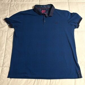 Au Noir Shirt Men’s Size 7 Blue Polo Short Sleeve